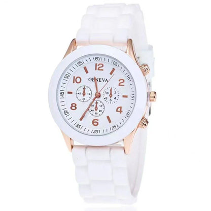 Casual Quartz Watch | Unisex | Silicone Strap | Lightweight Everyday Wristwatch | Steven & Levon