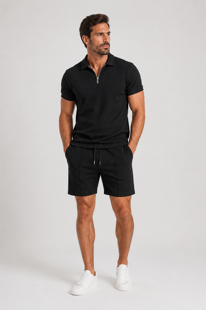 Men's Summer Co-Ord Set | Short Sleeve Top & Shorts | Casual Holiday Outfit | Steven & Levon