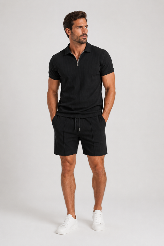 Men's Summer Co-Ord Set | Short Sleeve Top & Shorts | Casual Holiday Outfit | Steven & Levon