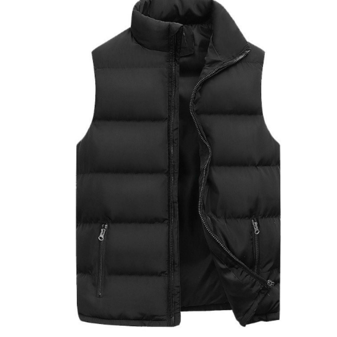 Men's Sleeveless Puffer Gilet | Quilted Insulated Vest | High Zip Collar | Lightweight Layer | Steven & Levon