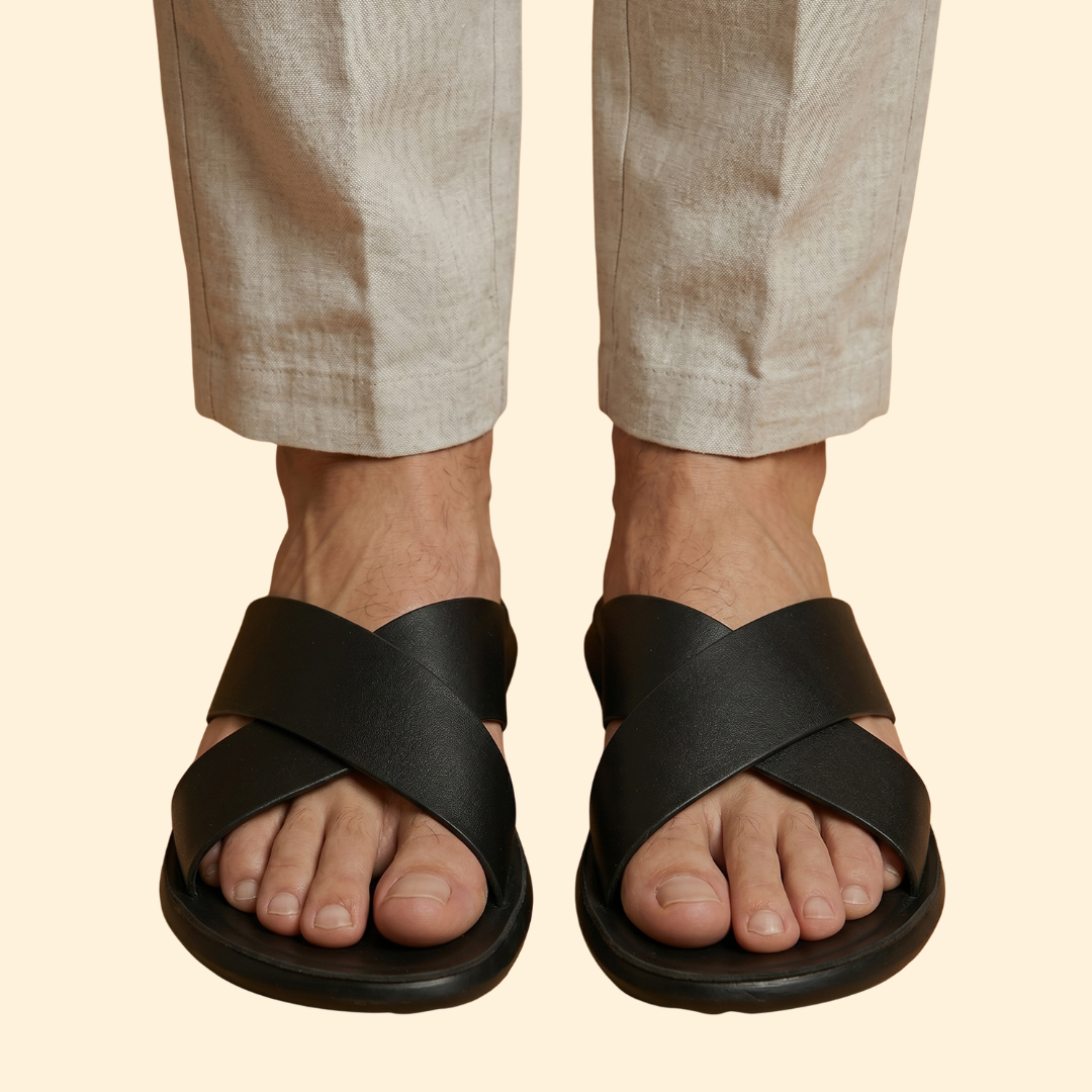 Men’s Minimalist Slip-On Sandals | Casual Comfort Slides | Lightweight Everyday Footwear | Steven & Levon
