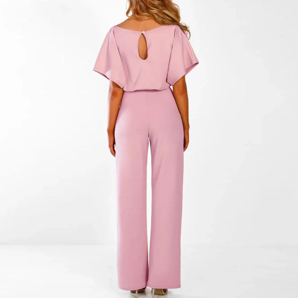 Women's Simple Chic Jumpsuit | Lightweight Polyester Blend | Relaxed Fit | Everyday Wear | Steven & Levon