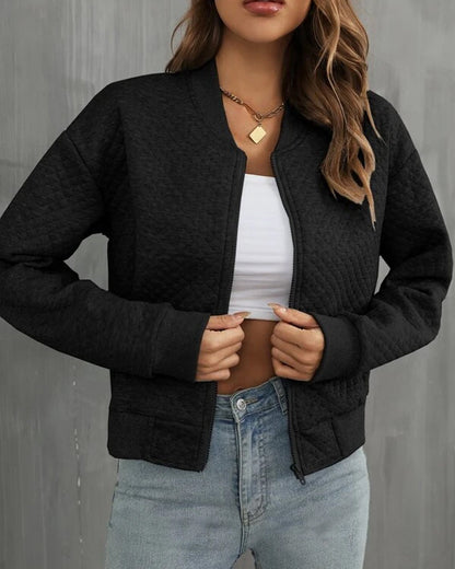 Women's Bomber Jacket | Classic Zip-Up Jacket | Casual Lightweight Outerwear | Steven & Levon