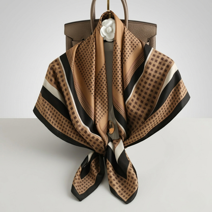 Square Scarf | Women | Silk-Feel Fabric | 70x70cm Luxury Neck & Hair Scarf | Steven & Levon