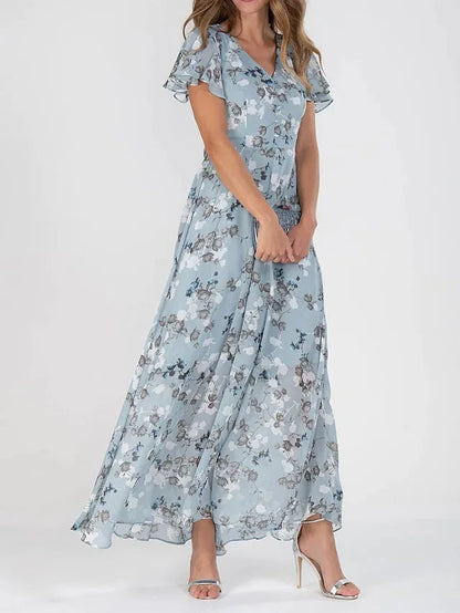 Floral Summer Maxi Dress | Women | Lightweight Boho Holiday Dress | Sleeveless Flowing Fit | Steven & Levon