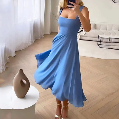 Sleeveless A-Line Midi Dress | Women’s Wedding Guest Occasion Dress | Steven & Levon
