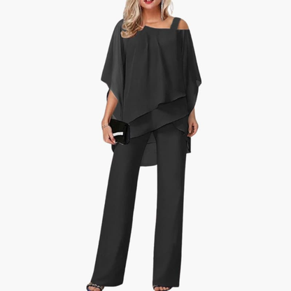 Cold Shoulder Wide Leg Jumpsuit | Women | Stylish Design | Comfortable Fit | Casual & Evening Wear | Steven & Levon