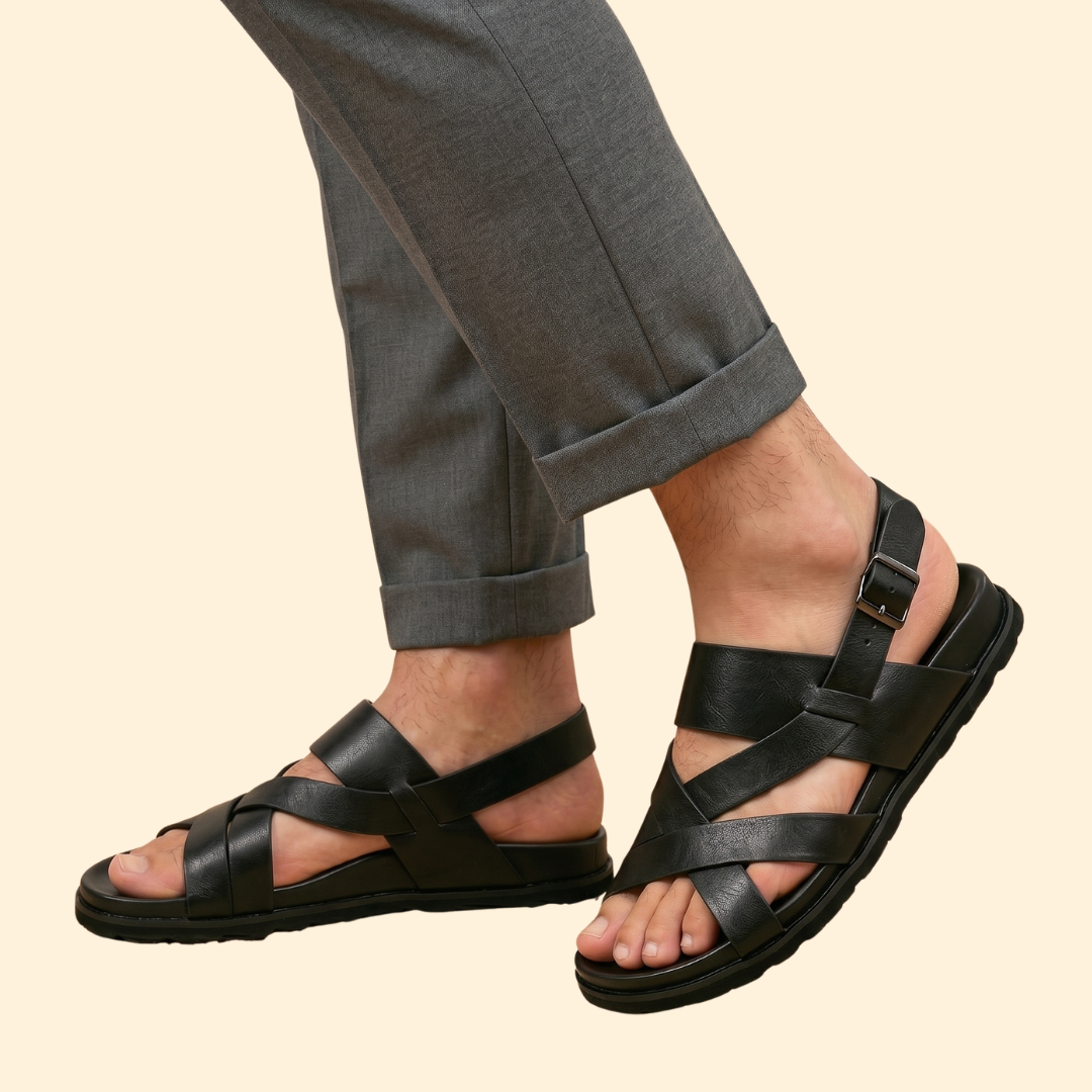 Men’s Double Layer Sandals | Men | Cushioned Slip-On Summer Beach Sandals | Steven & Levon