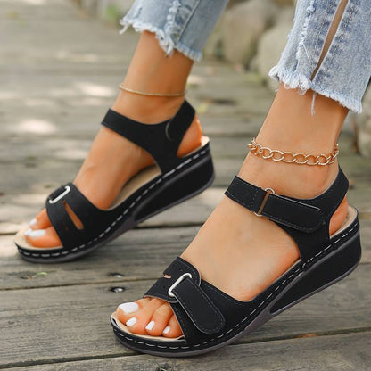 Women's Walking Wedge Sandals | Walking Sandals | Arch Support Comfort Sole | Steven & Levon