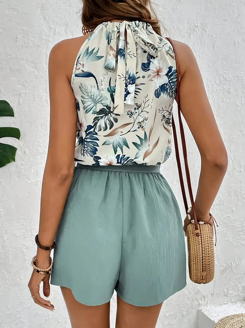 Leona Women's Tropical Co-ord Set | Two Piece Casual Summer Outfit | Steven & Levon