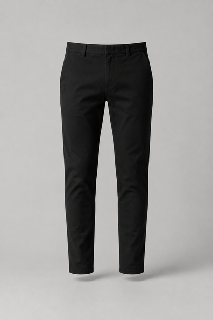 Slim Fit Chinos Work Trousers | Stretch Cotton Blend | Tapered Leg with Pockets | Steven & Levon