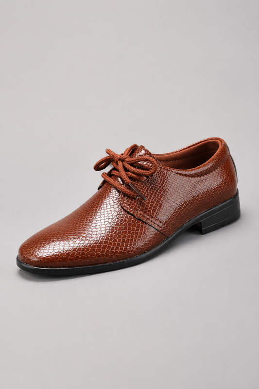 Kids Leather Oxford Shoes | Lace-Up Formal School Shoes | Smart Uniform Shoes | Steven & Levon