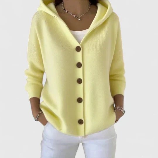 Fine Knit Cardigan | Women | Button Front | Lightweight Knit | Smart Casual Style | Steven & Levon