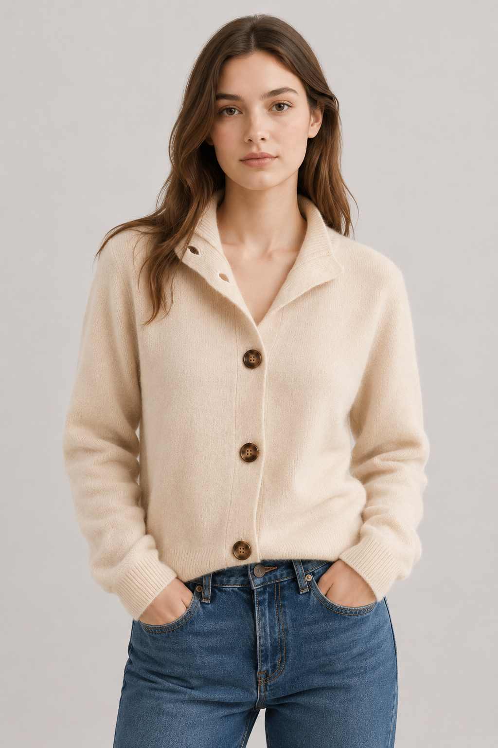 Women's Cashmere Cardigan | Soft Knit Sweater | Comfortable Fit | Steven & Levon