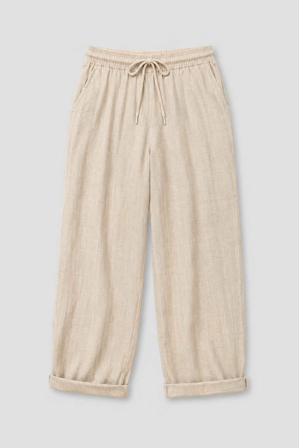 Women's Linen Wide-Leg Trousers | Relaxed Fit Elastic Waist Casual Pants | Breathable Everyday Wear | Steven & Levon