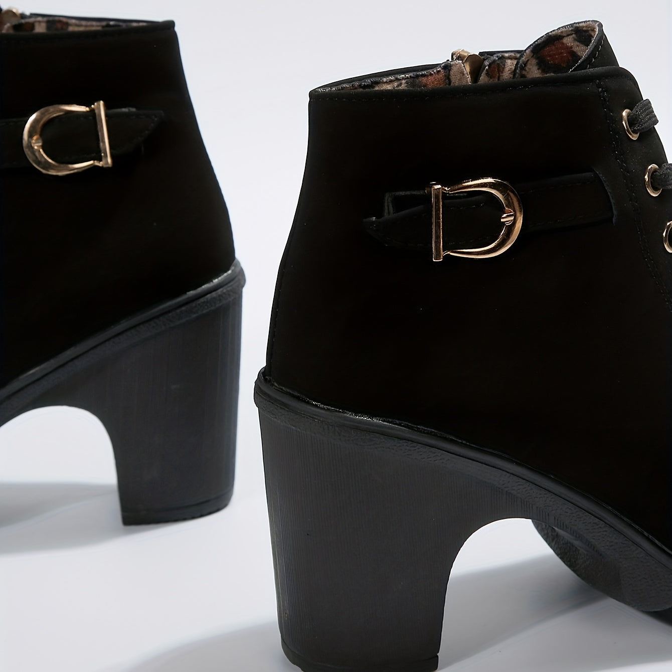 Block Heel Lace-Up Ankle Boots for Women | Side Zip | Combat Style | Steven & Levon