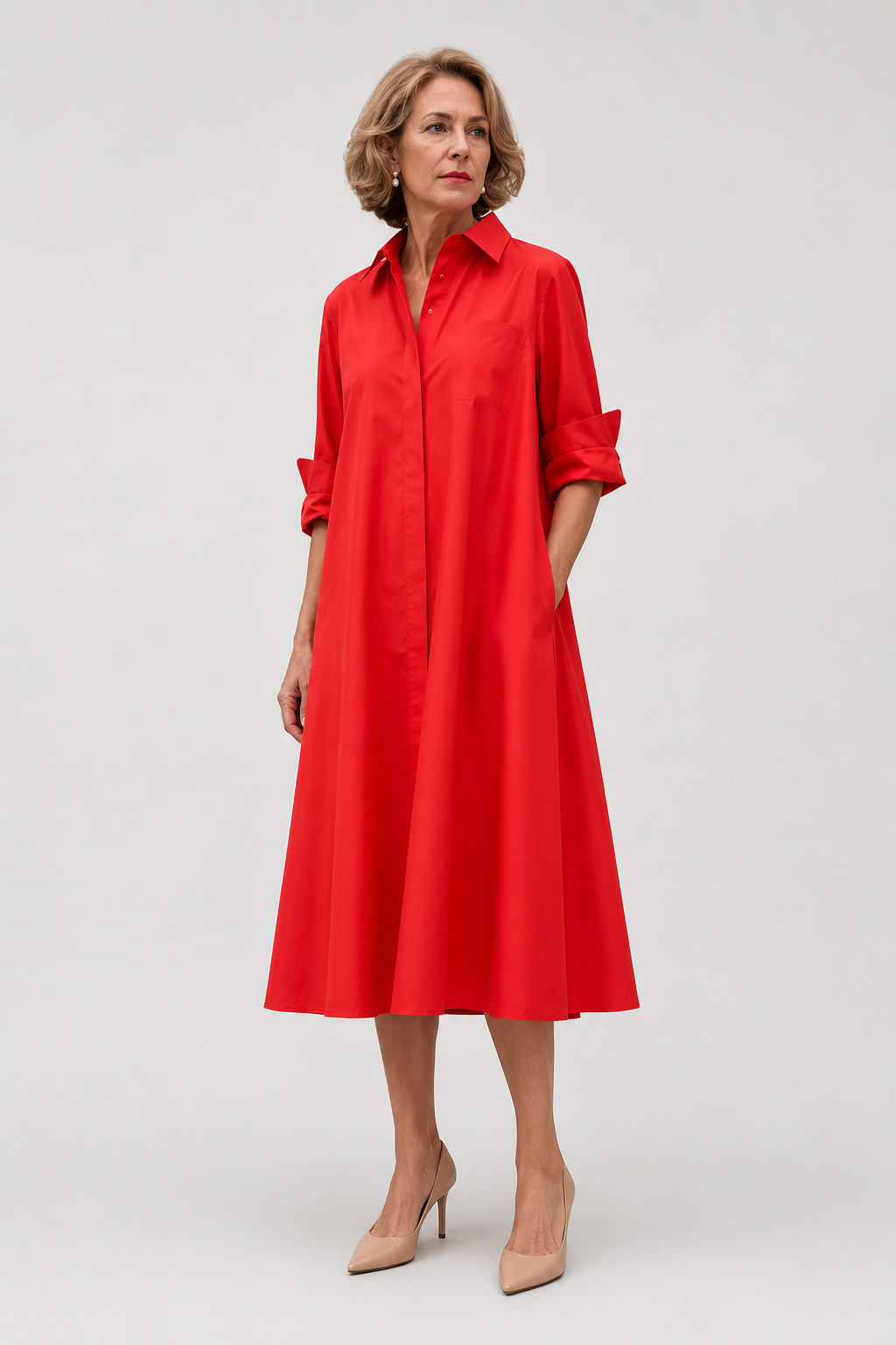 Women's Midi Dress | Pocket Dress | Elegant Everyday Style | Comfortable Fit | Steven & Levon