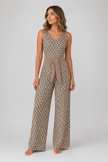 Ideal Elegant Jumpsuit | Women | Lightweight Fabric | Wide-Leg One-Piece | Smart Casual & Occasion Wear | Steven & Levon
