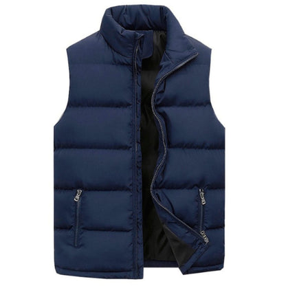 Men's Sleeveless Puffer Gilet | Quilted Insulated Vest | High Zip Collar | Lightweight Layer | Steven & Levon