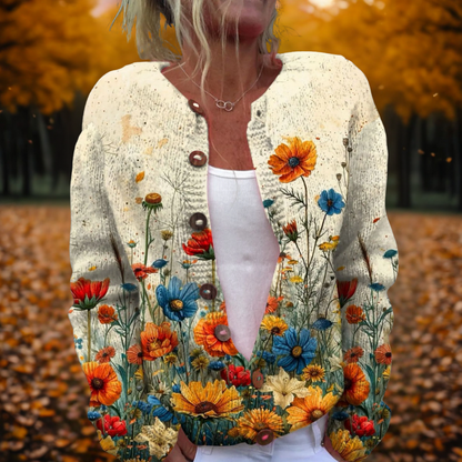 Vintage Floral Cardigan | Women's Retro Knit Sweater | Steven & Levon