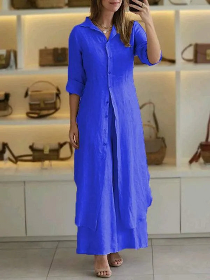 Amaya Women's Linen Summer Set | Lightweight Two Piece Co-ord Outfit | Steven & Levon