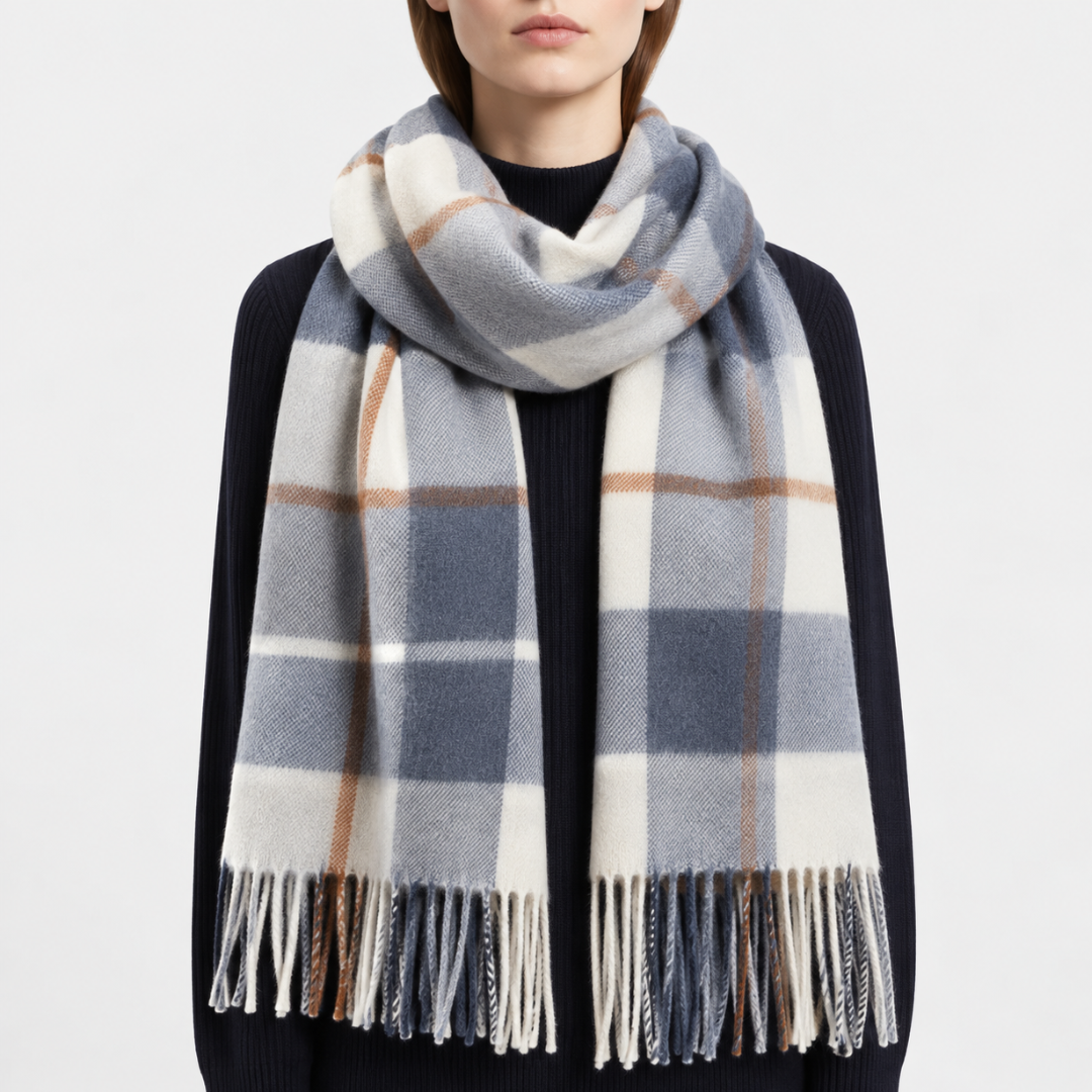 Classic Plaid Winter Scarf | Unisex | Wool | Soft Warm Tartan Cold Weather Wrap | Steven & Levon