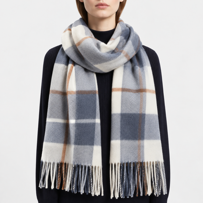 Classic Plaid Winter Scarf | Unisex | Wool | Soft Warm Tartan Cold Weather Wrap | Steven & Levon