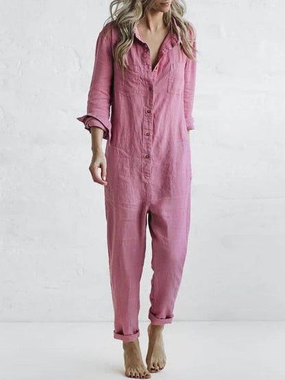Women's Jumpsuit | Long Sleeve Casual Jumpsuit | Relaxed Fit | Steven & Levon
