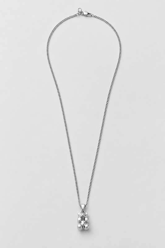 Silver Offensive Bear Pendant | Men | Stainless Steel | Bear Design | Statement Necklace | Steven & Levon
