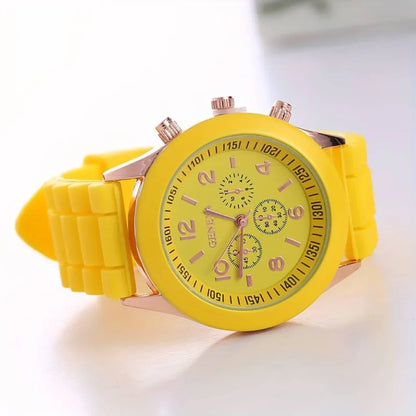 Casual Quartz Watch | Unisex | Silicone Strap | Lightweight Everyday Wristwatch | Steven & Levon