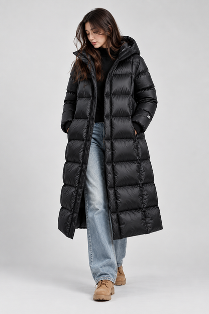 Women's Waterproof Down Puffer Jacket | Hooded Warm Winter Coat | Insulated Outdoor Wear | Steven & Levon