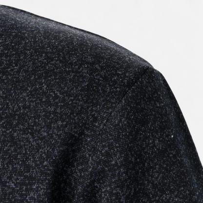 Men's Knitted Jumper | Stand Collar Half Button Pullover | Elbow Patch Sweater | Steven & Levon
