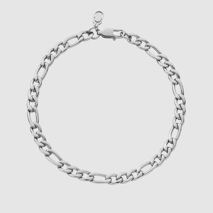 Figaro Bracelet | Men | Gold or Silver | 5mm Figaro Chain Bracelet | Steven & Levon