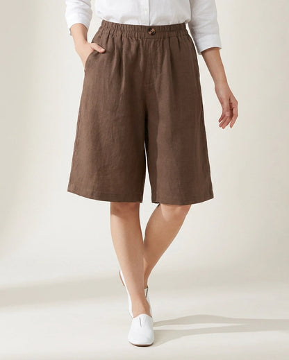 Wina Capri Pants for Women | Polyester Fiber | Loose Fit | Elastic Waist | Steven & Levon