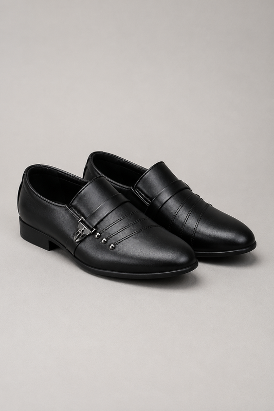 Kids Leather Loafers | Boys Formal School Shoes | Slip-On Smart Casual Shoes | Steven & Levon