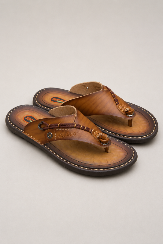 Men's Handmade Leather Flip Flops | Sandals | Genuine Leather | Breathable Comfort Thong Slippers | Steven & Levon