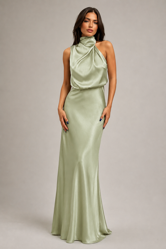 Women's Evening Elegant Maxi Dress | Women | Wedding Guest | Halter Neck | Steven & Levon