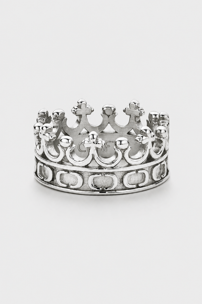 Crown Ring | Silver | Unisex | Stainless Steel | Royal Crown Design | Statement Jewelry | Steven & Levon