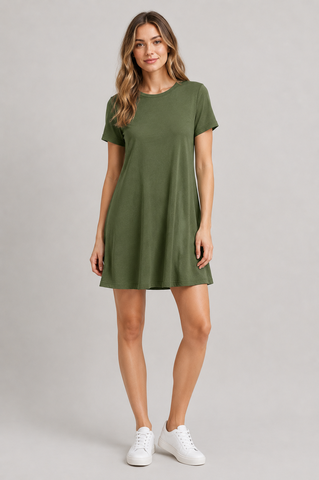 Mini Dress | Women's A-Line O-Neck Short Sleeve Casual Dress | Soft Fabric | Steven & Levon