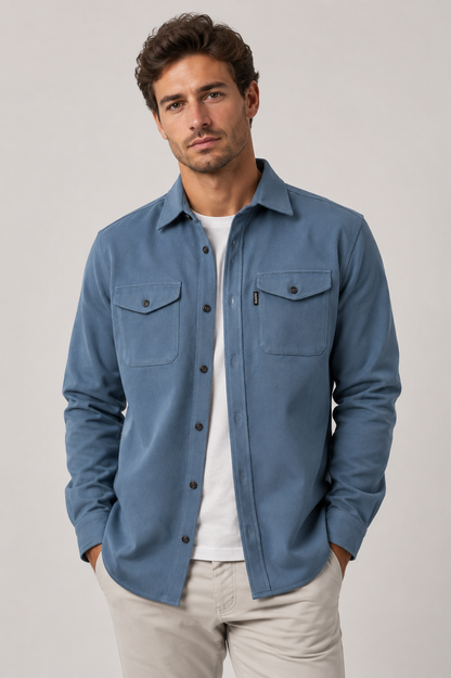 Men's Overshirt Jacket | Men | Lightweight | Button-Up Casual Shacket | Steven & Levon