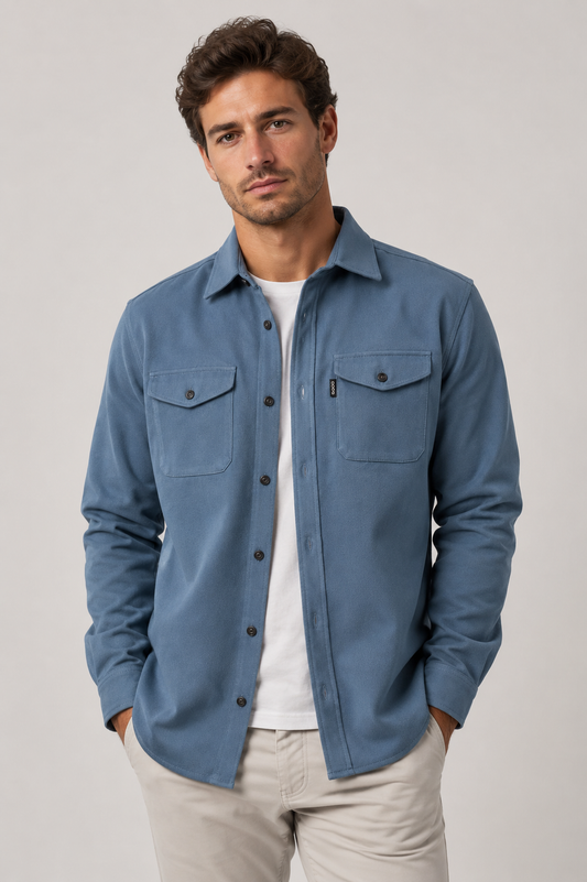 Men's Overshirt Jacket | Men | Lightweight | Button-Up Casual Shacket | Steven & Levon
