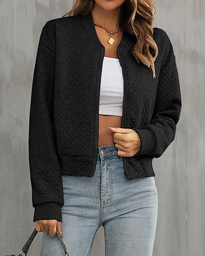 Women's Bomber Jacket | Classic Zip-Up Jacket | Casual Lightweight Outerwear | Steven & Levon