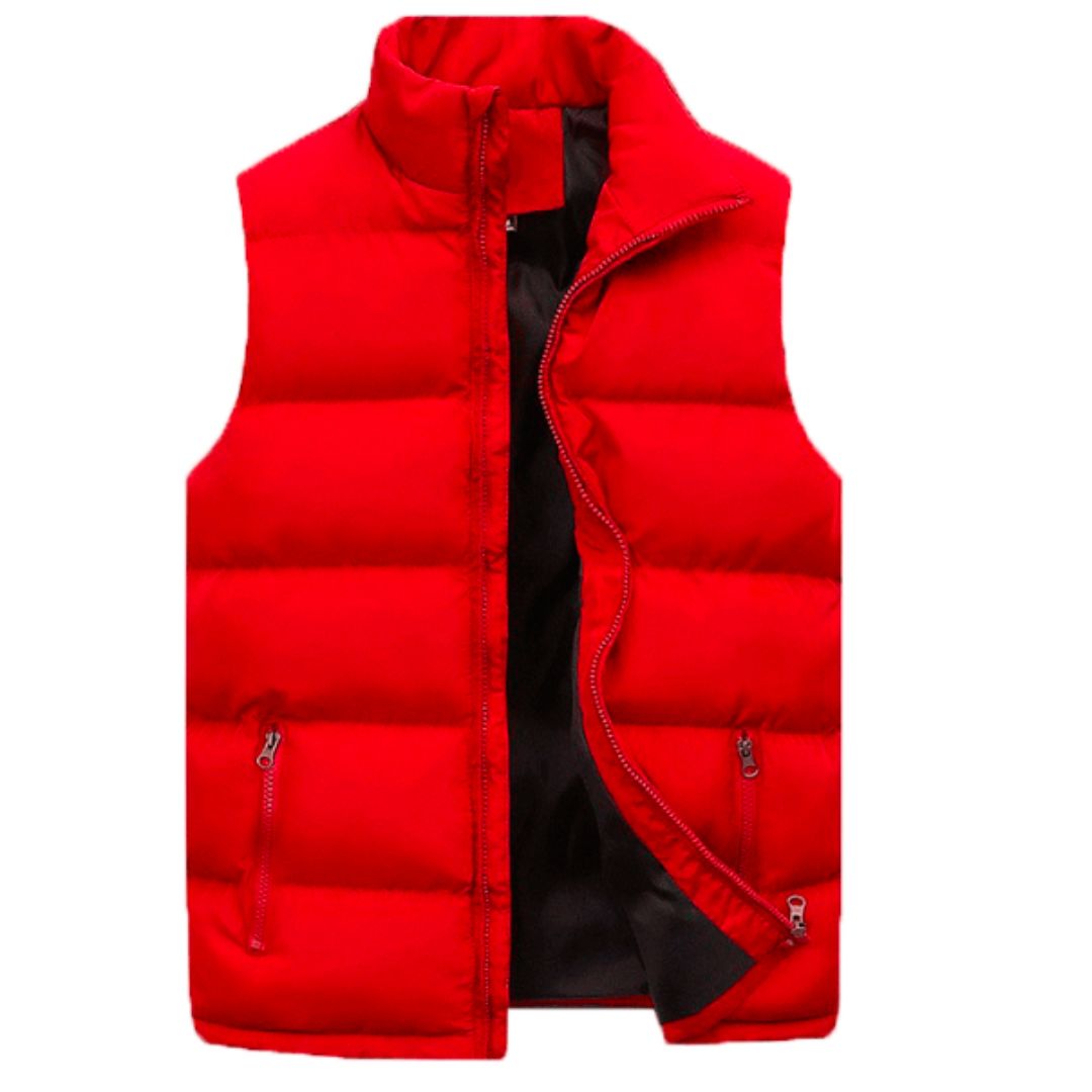 Men's Sleeveless Puffer Gilet | Quilted Insulated Vest | High Zip Collar | Lightweight Layer | Steven & Levon