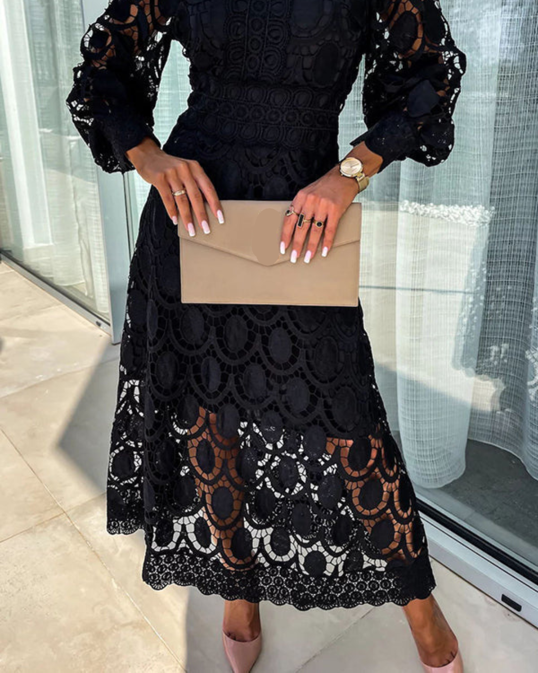 Women's Wrap Midi Dress | Elegant Evening & Wedding Guest Dress | Steven & Levon