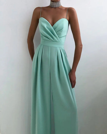 Sleeveless Wide Leg Jumpsuit | Women | High Waist | Elegant Fit | Casual & Formal Wear | Steven & Levon