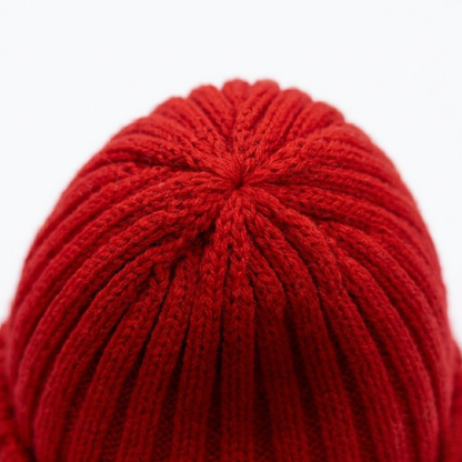 Beanivelle - Ribbed Knit Fold-Up Beanie  Winter Warmth Everyday