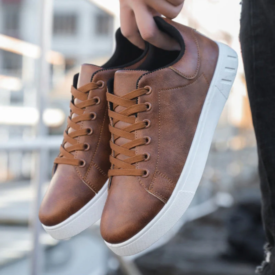 Men's Casual Lace Up Street Sneakers | Lightweight Everyday Trainers | Urban Style Shoes | Steven & Levon