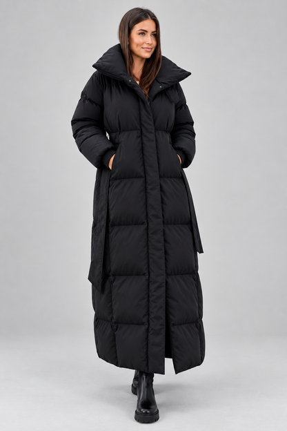 Women's Elegant Long Winter Jacket | Warm Quilted Coat | Stylish Outerwear | Steven & Levon