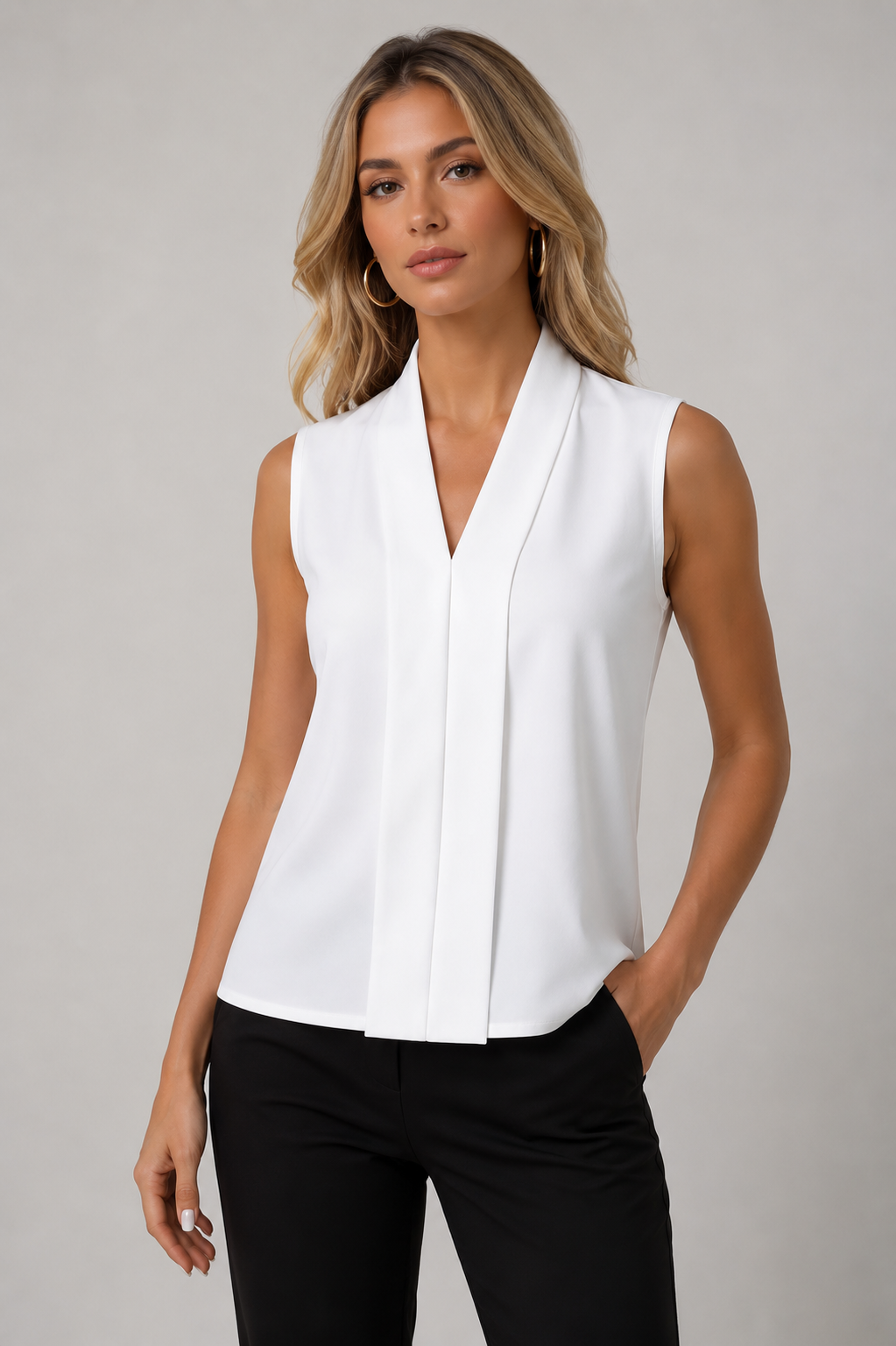 Women's Elegant Sleeveless Cotton Tank Top | Comfortable Everyday Wear | Steven & Levon