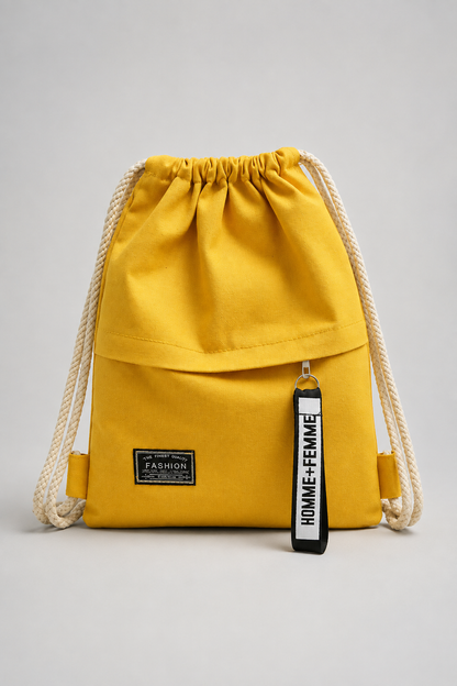 Canvas Drawstring Backpack | Women | Large Capacity | Lightweight Casual School Bag | Steven & Levon
